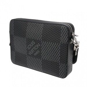 Louis Vuitton Messenger Trio Shoulder Damier Bag Graphite Canvas Black